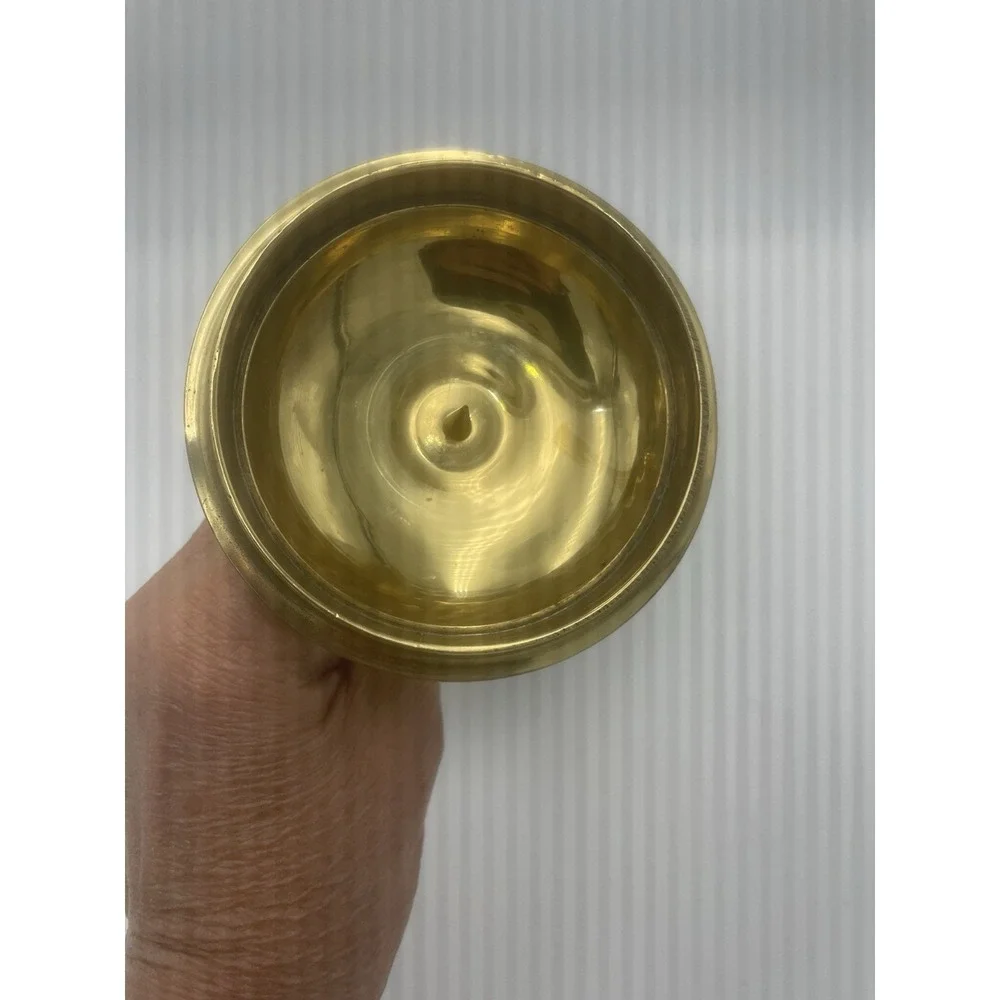 Vintage Brass Pillar Candle Holder Needle Top‎ 6